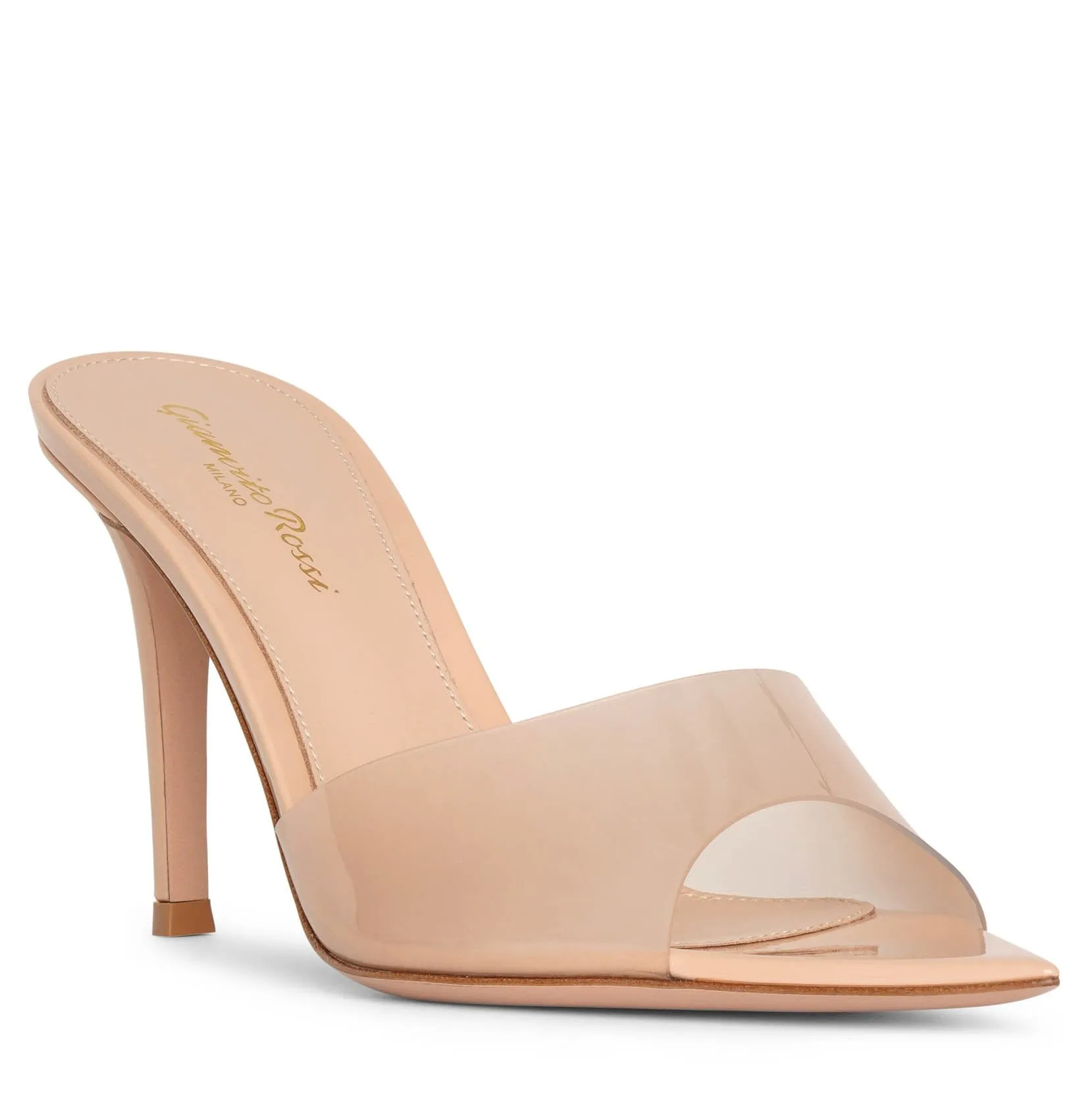 Elle 85 plexi patent mules