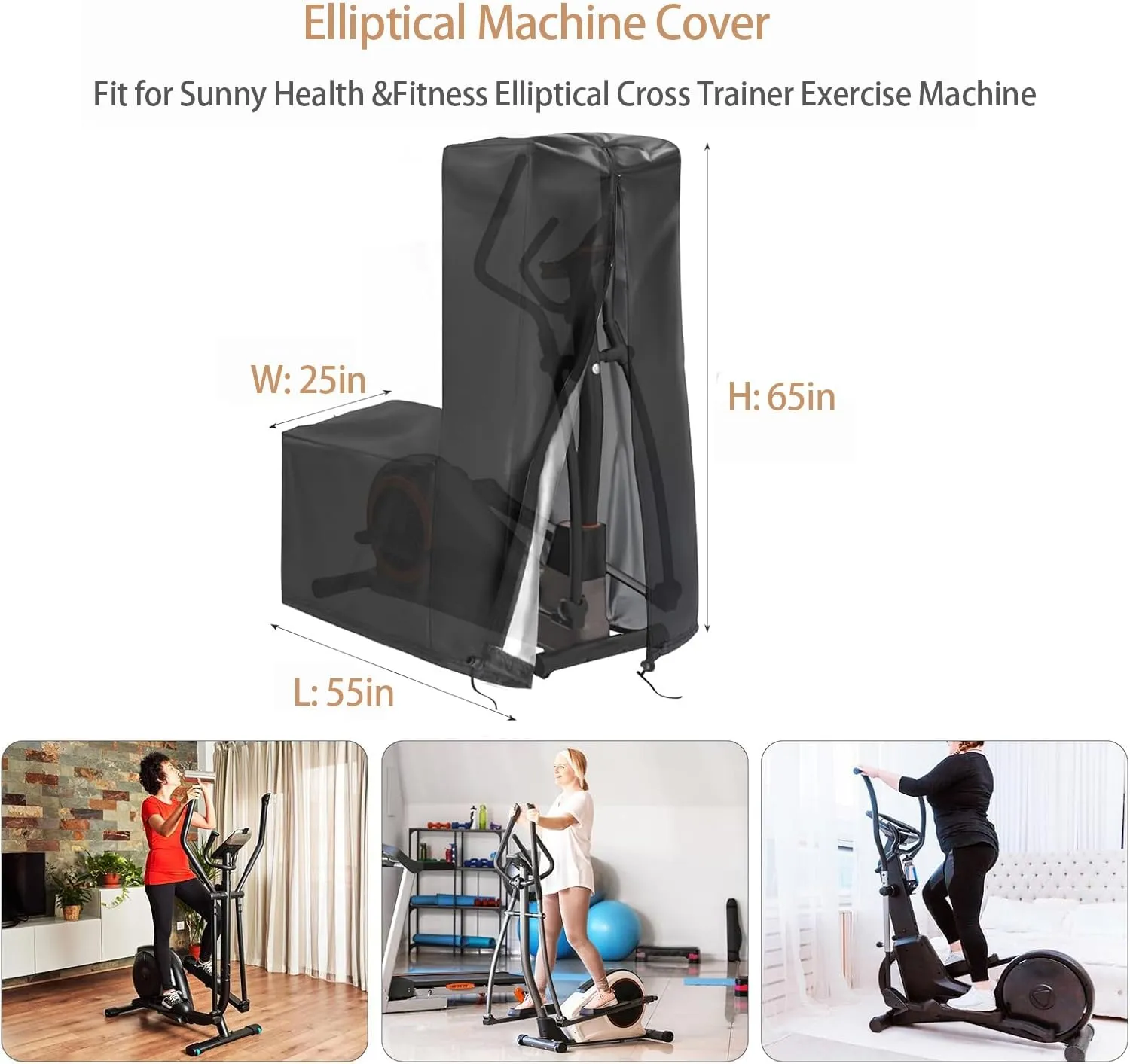 Elliptical Exercise Machine Cover - Dust-Proof & Waterproof Trainer Protective Cover for Home Use