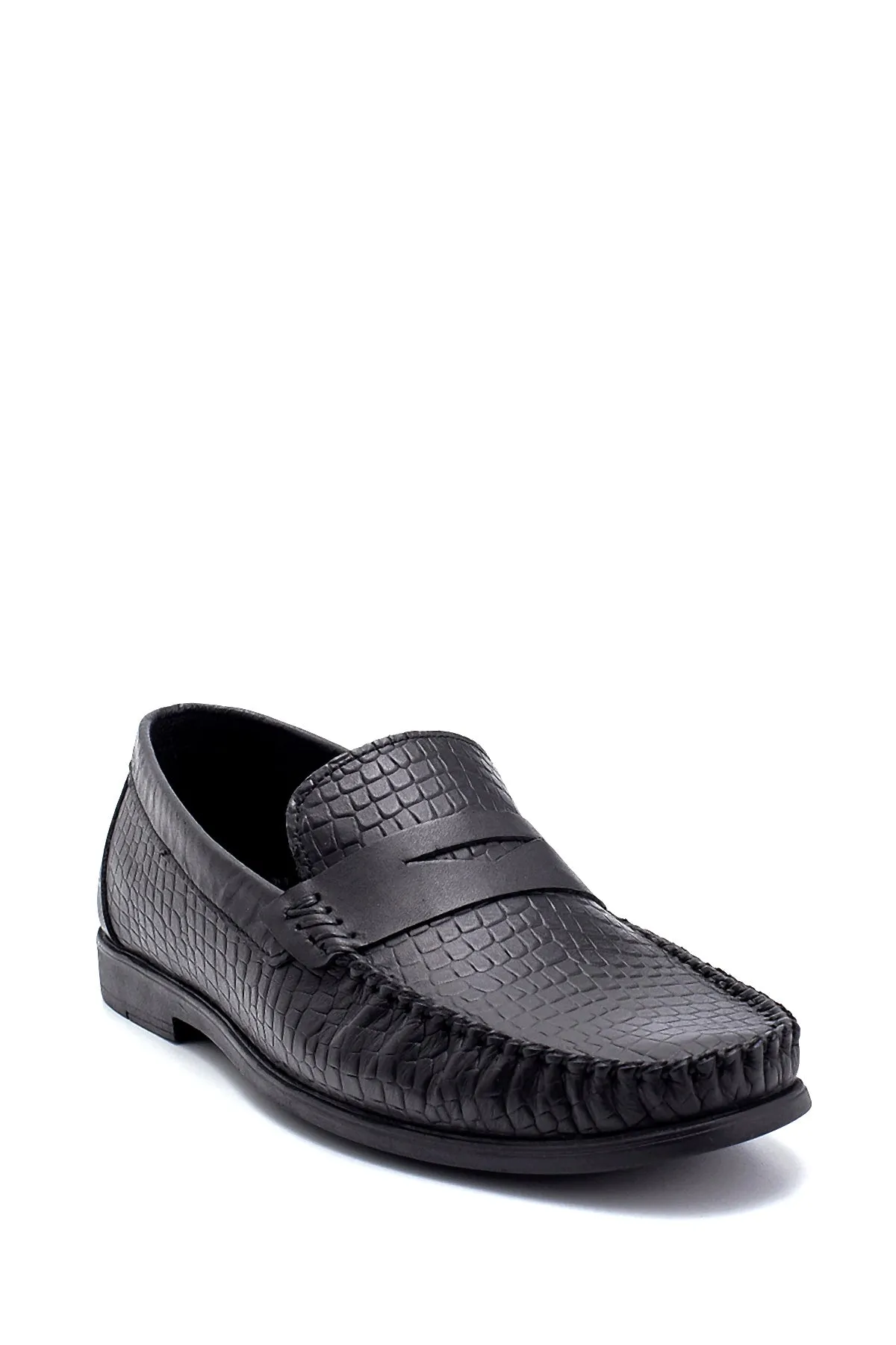 Erkek Deri Baskılı Loafer