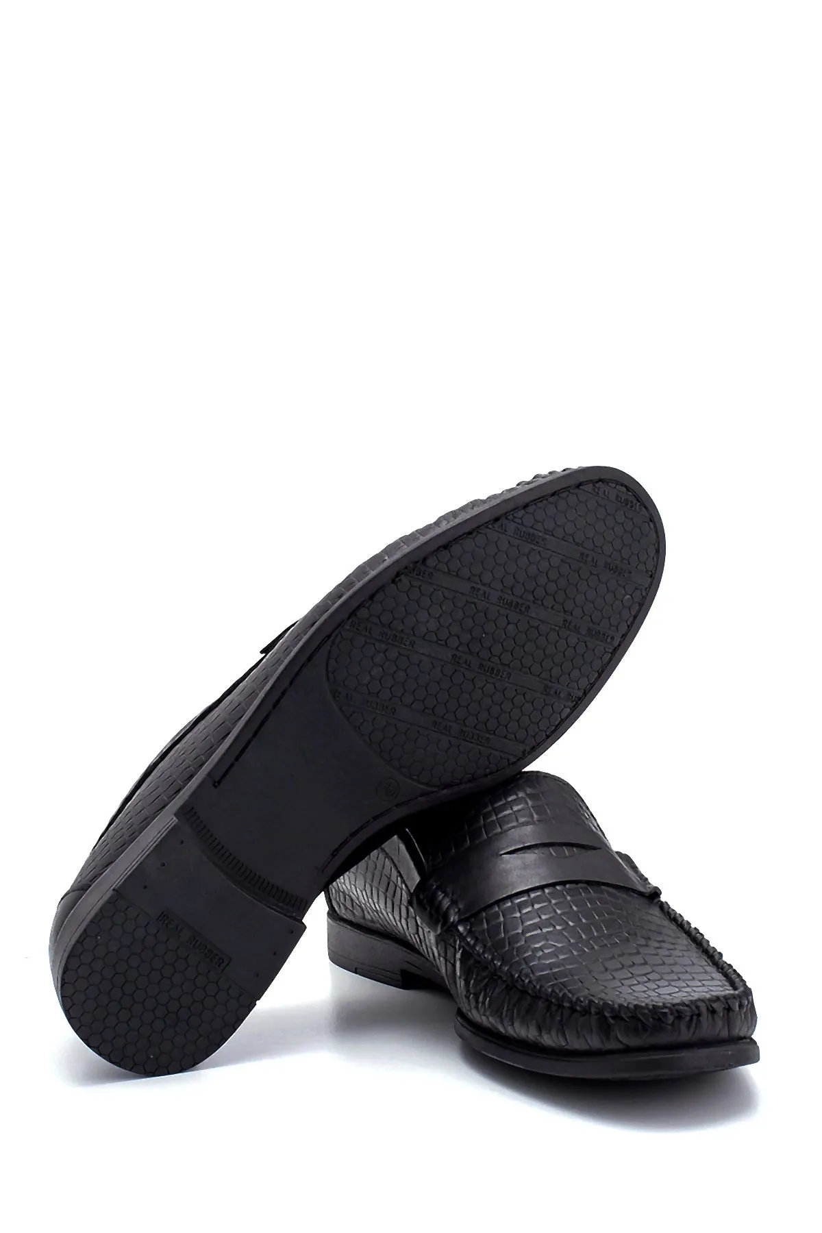 Erkek Deri Baskılı Loafer