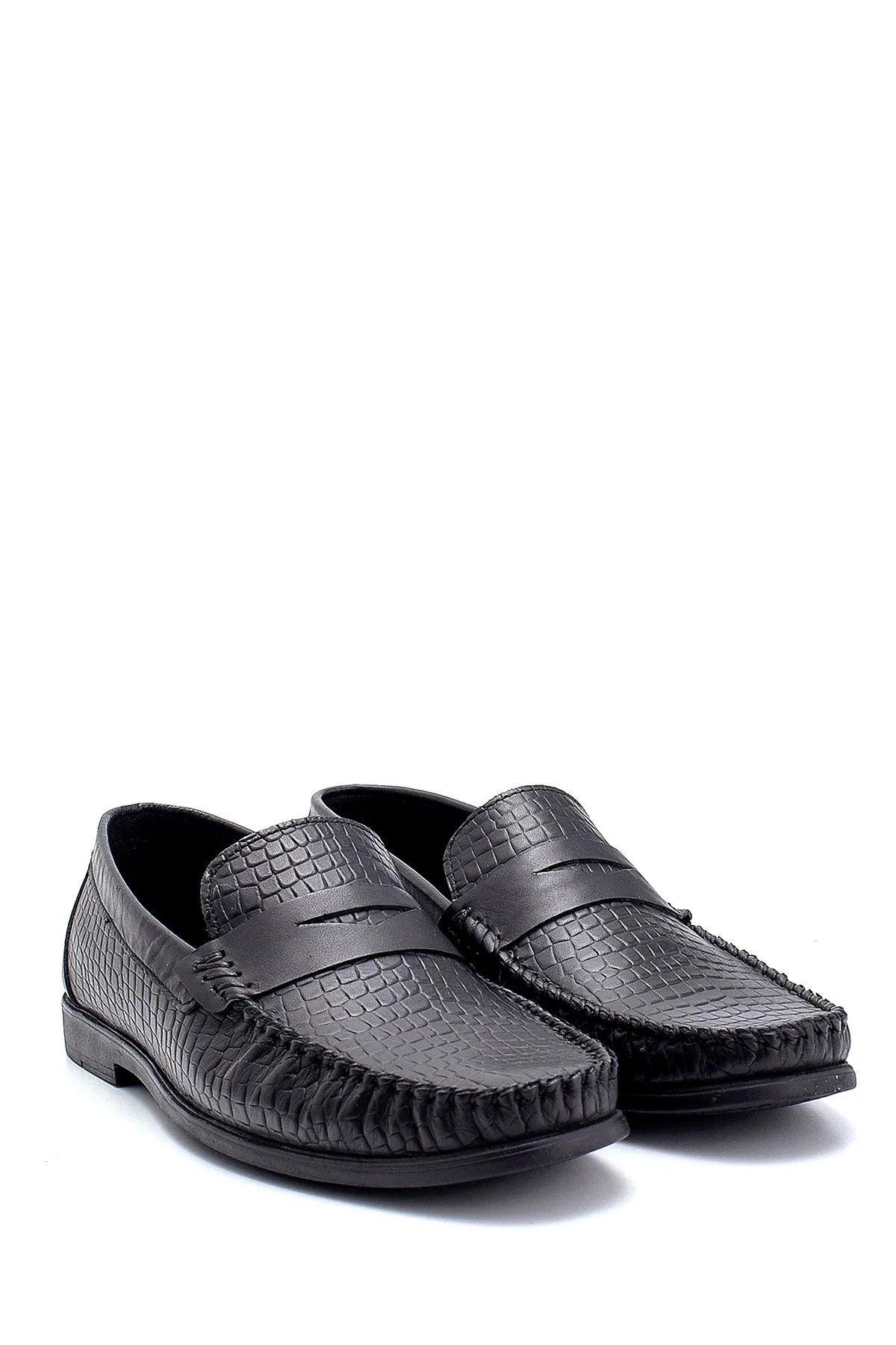 Erkek Deri Baskılı Loafer