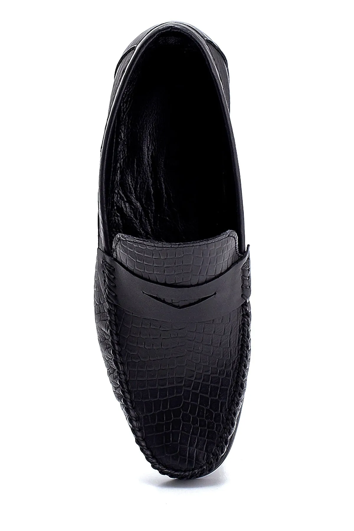 Erkek Deri Baskılı Loafer