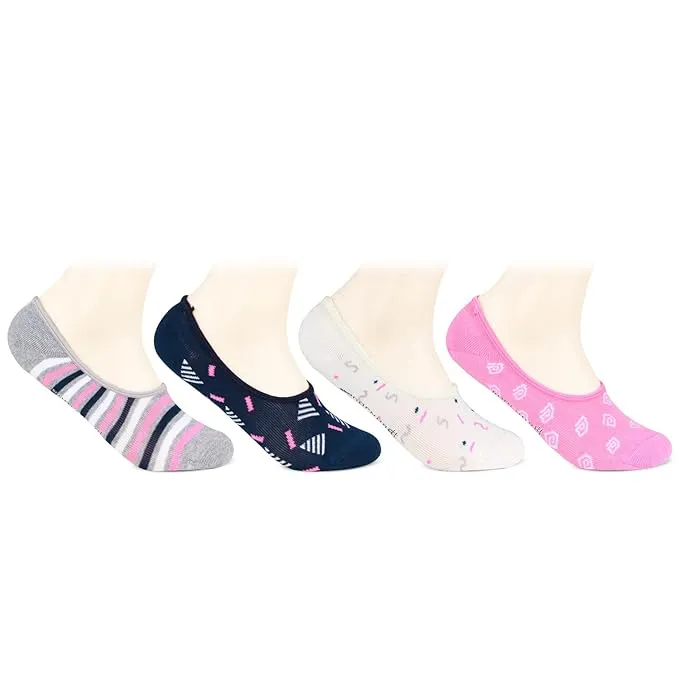 Fashion Cotton Loafer/ Footies/ No Show Socks For Women - Pack of 4