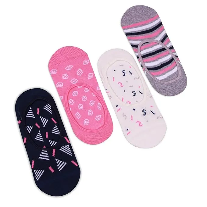 Fashion Cotton Loafer/ Footies/ No Show Socks For Women - Pack of 4