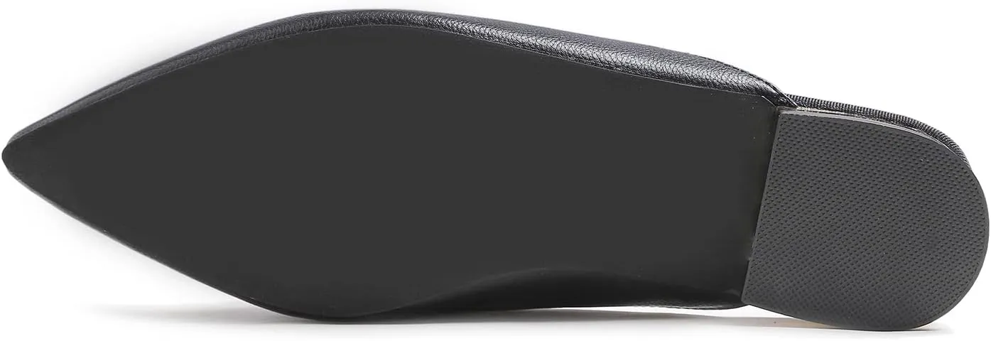 FEVERSOLE Women's Fashion Deco Mules Slip On Backless Slide Flats