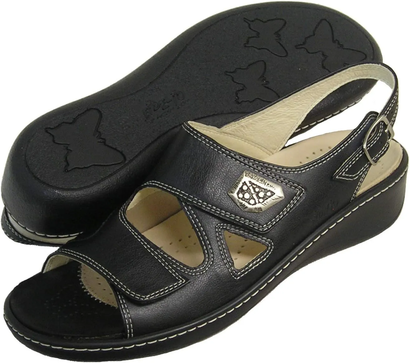 Fidelio Women's Hallux Fabia Bunion Relief Adjustable Sandal 434004 (Black))