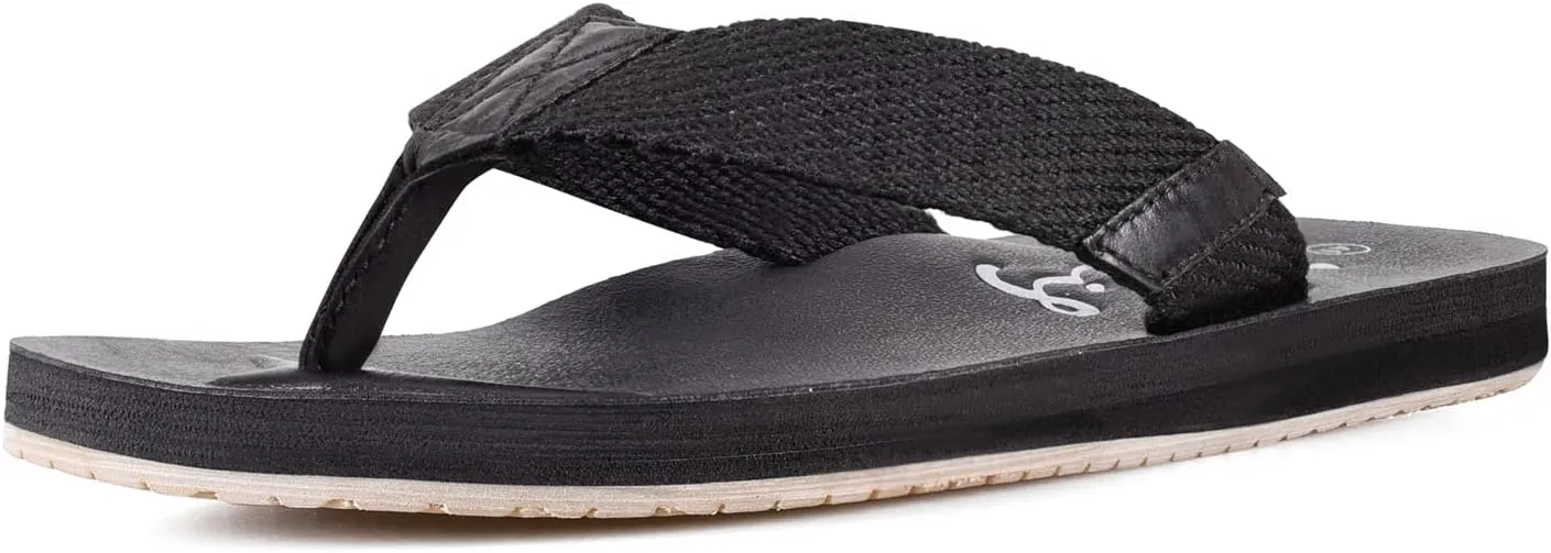 FIEEIF Mens Casual Flip Flops Comfortable Arch Support Outdoor Thong Slide Sandals Fashion Beach Slippers for Men