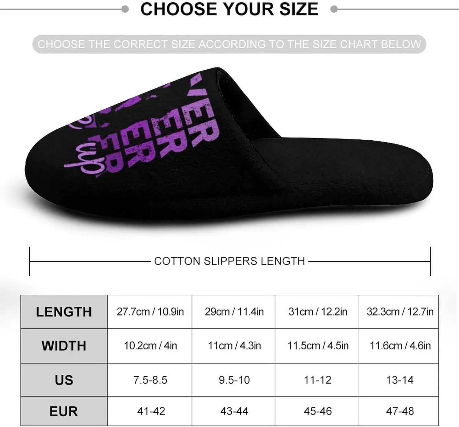 Field Hockey Never Give Up Men's Slipper Non Slip Comfortable Winter Warm Home Shoes Indoor Slippers