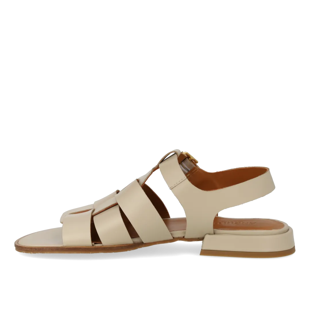 Fisherman sandal with open heel