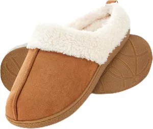 Floopi House Slippers for Women, Fur Lined Clog Womens Slippers Cozy Memory Foam with Indoor & Outdoor Anti Skid Sole