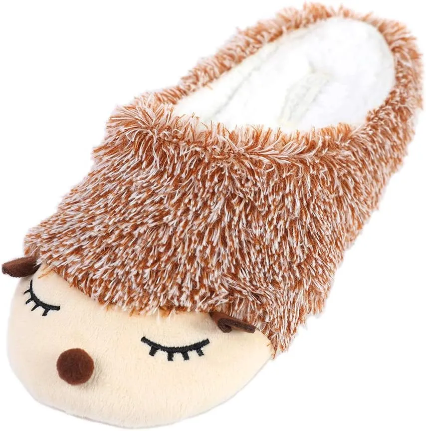 Fluffy Rainbow Unicorn Slippers for Women Anti-Slip Slippers Unicorn Gifts for Girls