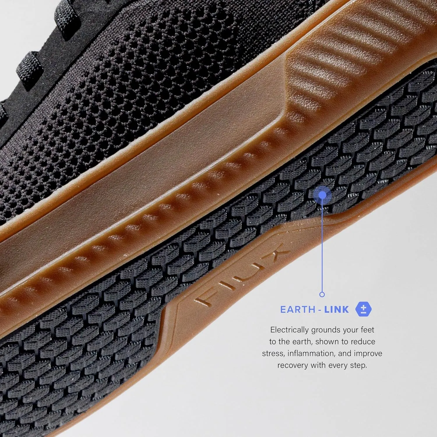 FLUX FOOTWEAR Adapt Knit Trainer – Wide Toe Box Shoe with Earth-Link Grounding, Zero-Drop Sole, Breathable Knit Upper & Machine Washable – Perfect for Daily Wear & Light Training