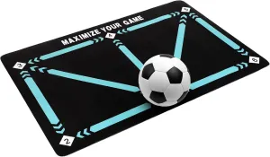 Football Footstep Training Mat, Soccer Training Mat,Football Door Mat Anti-Skid Carpet for Corner Football Field Ground, Soccer Trainer Dribble Silent Auxiliary Mat, Ball Control Training Player Equipment