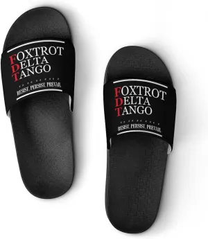 Foxtrots Deltas Tangos Slides Shoes Man Women Sandals Flip Flops Slippers Non Slip Sandle Peeptoe Shower Shoe Soft Soles Flip Flops Indoor Outdoor