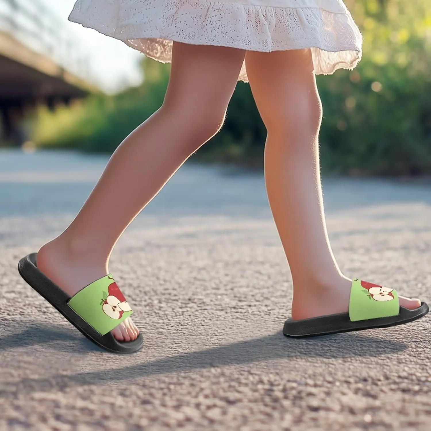 Fruit Design Kids Shower Slippers Anti Slip Water Shoes Summer Comfort Cushion Footbed Flats House Slipper