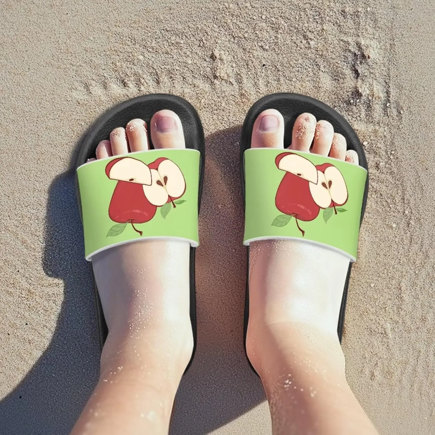 Fruit Design Kids Shower Slippers Anti Slip Water Shoes Summer Comfort Cushion Footbed Flats House Slipper