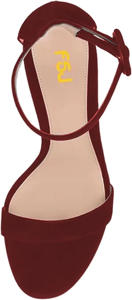 FSJ Women Dressy Open Toe Ankle Strap Butterfly High Heel Sandal Strappy Date Cocktail Nightclub Pumps Shoes Size 4-16 US