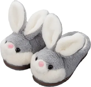 Fuzzy Bunny Slippers for Girls Warm Winter Slippers Women Home Slippers Plush Animal Slippers Pink Slippers