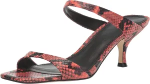 Genia Heeled Slide 8 / M / Coral Snake Printed Leather