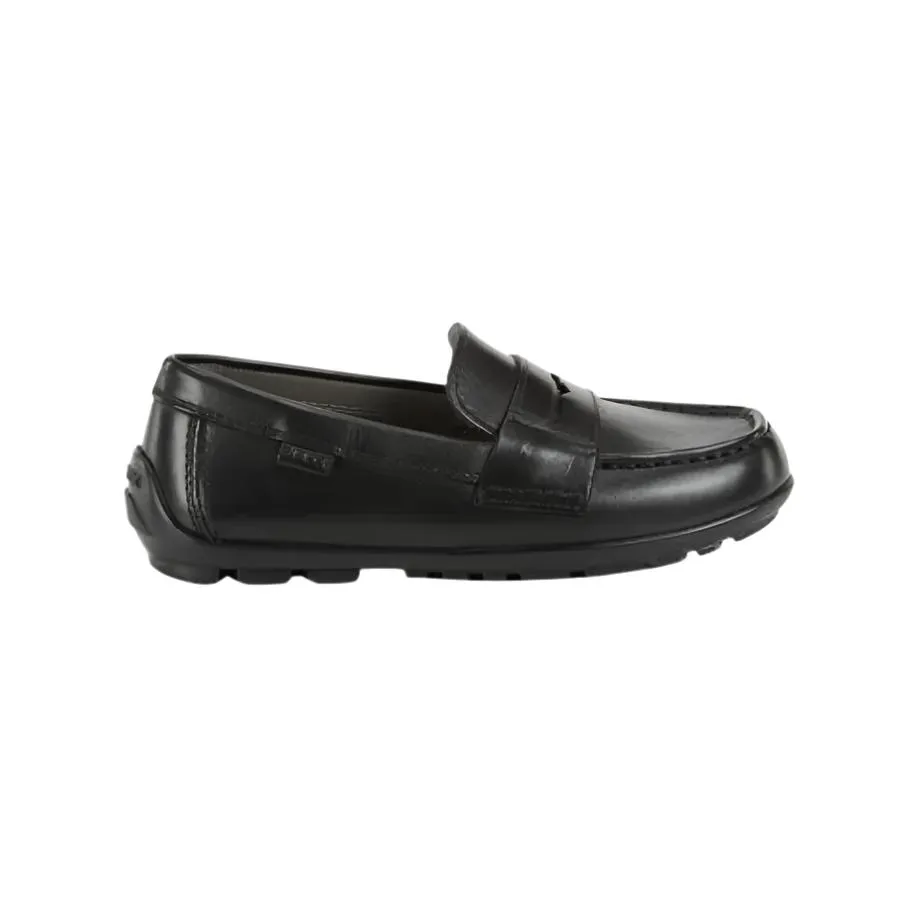 GEOX NEW FAST J746CA BOYS PENNY LOAFER BLACK