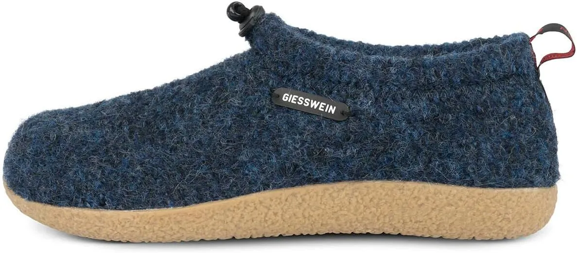 Giesswein Slipper Vent - Closed Felt Slippers for Women & Men, Anti-Slip Sole, Warm Mules with Replaceable Footbed