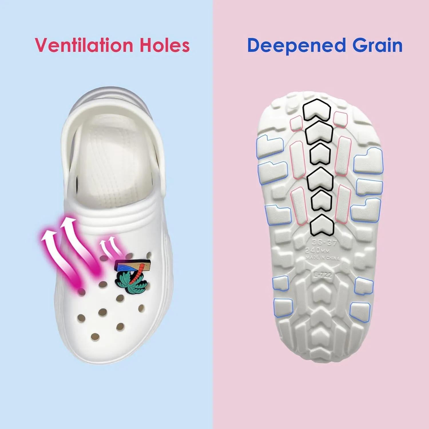 Girls Durable Roomy Sandals Little Big Kids Luminous Slip on Clogs Boys Children Pool Water Garden Swim Beach Slipper (Runs 1 Size Large)