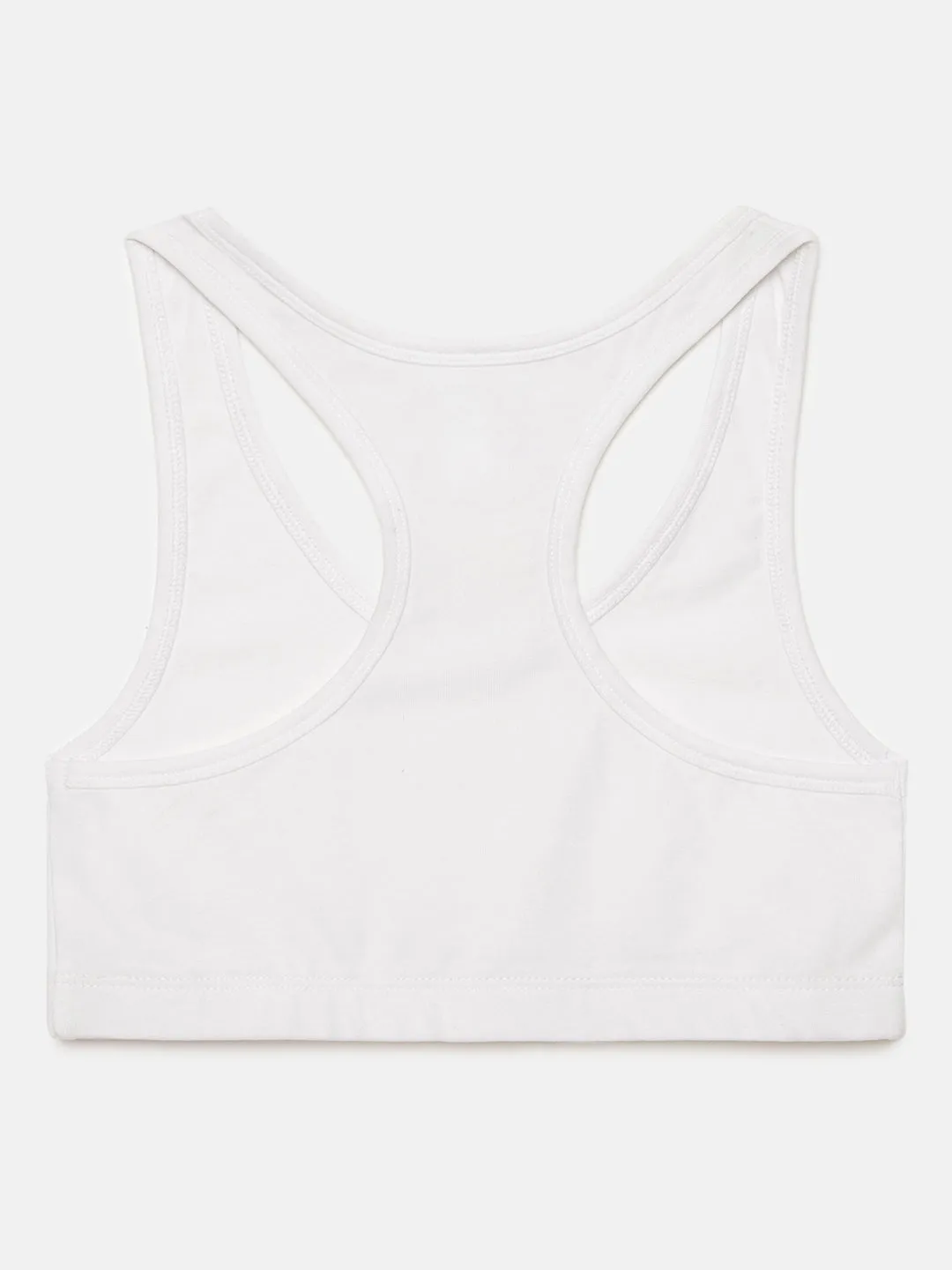 GIRLS RACER BACK TRAINER BRA, BLACK/WHITE