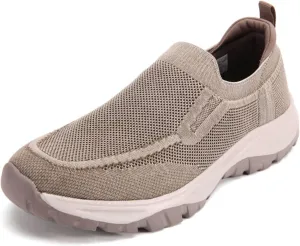 Go Tour Men's Walking Shoes - Casual Washed Knit Loafer Comfortable Slip On Athletic Sneakers