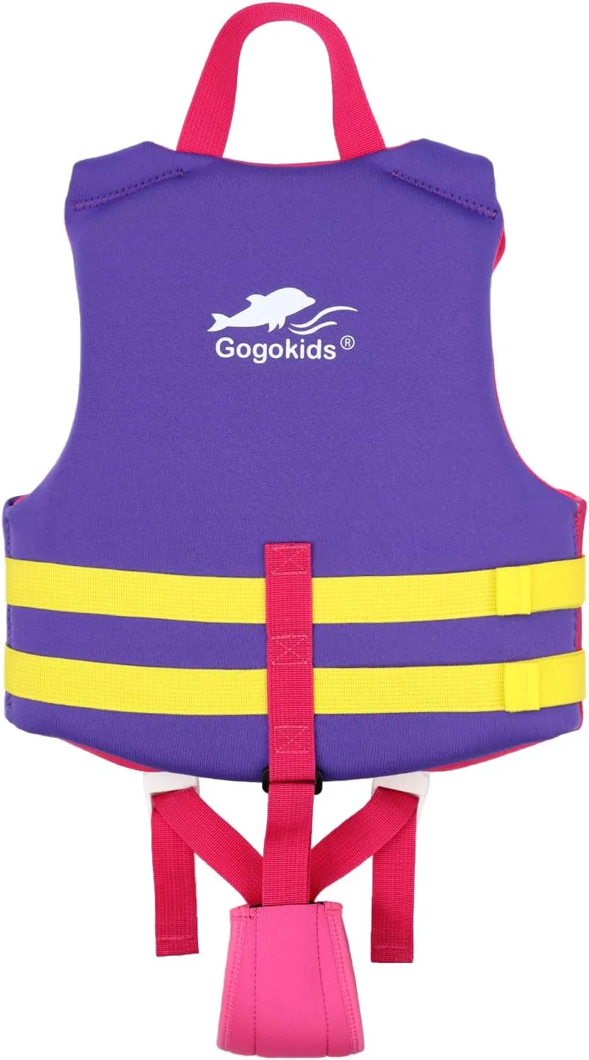 Gogokids Kids Swim Vest, Floaties for Toddler Learn to Swim, Float Jacket with Adjustable Safety Strap, Pool Floation Swimwear for Boys Girls 20-70 lbs, Age 1-9 Years