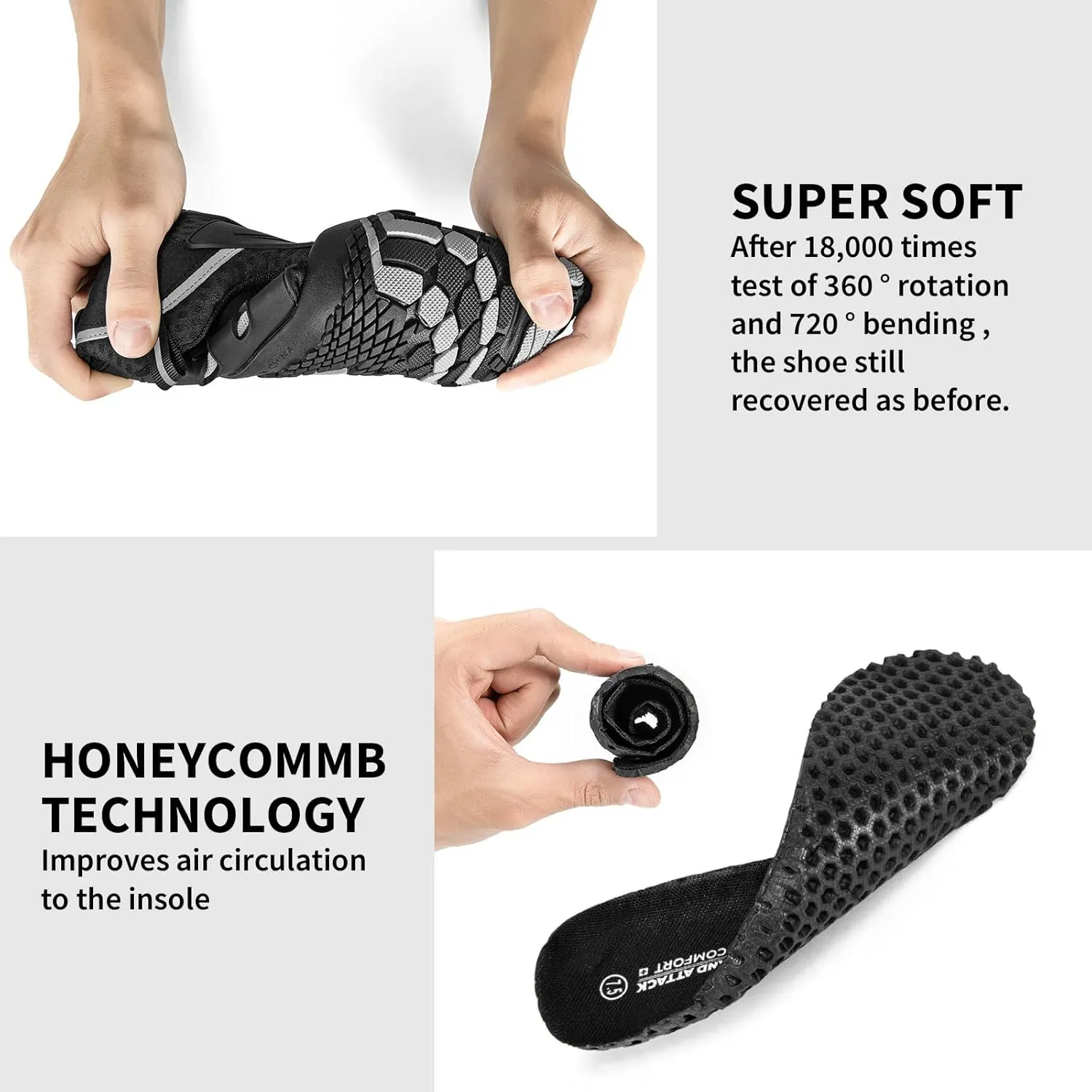 Grand Attack Men's Barefoot Shoes|Minimalist Cross-Trainer|Zero Drop Sole|Wide Toe Box