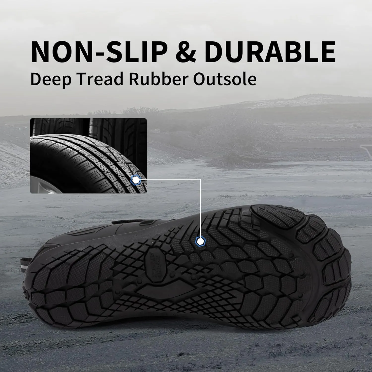 Grand Attack Men's Barefoot Shoes|Minimalist Cross-Trainer|Zero Drop Sole|Wide Toe Box