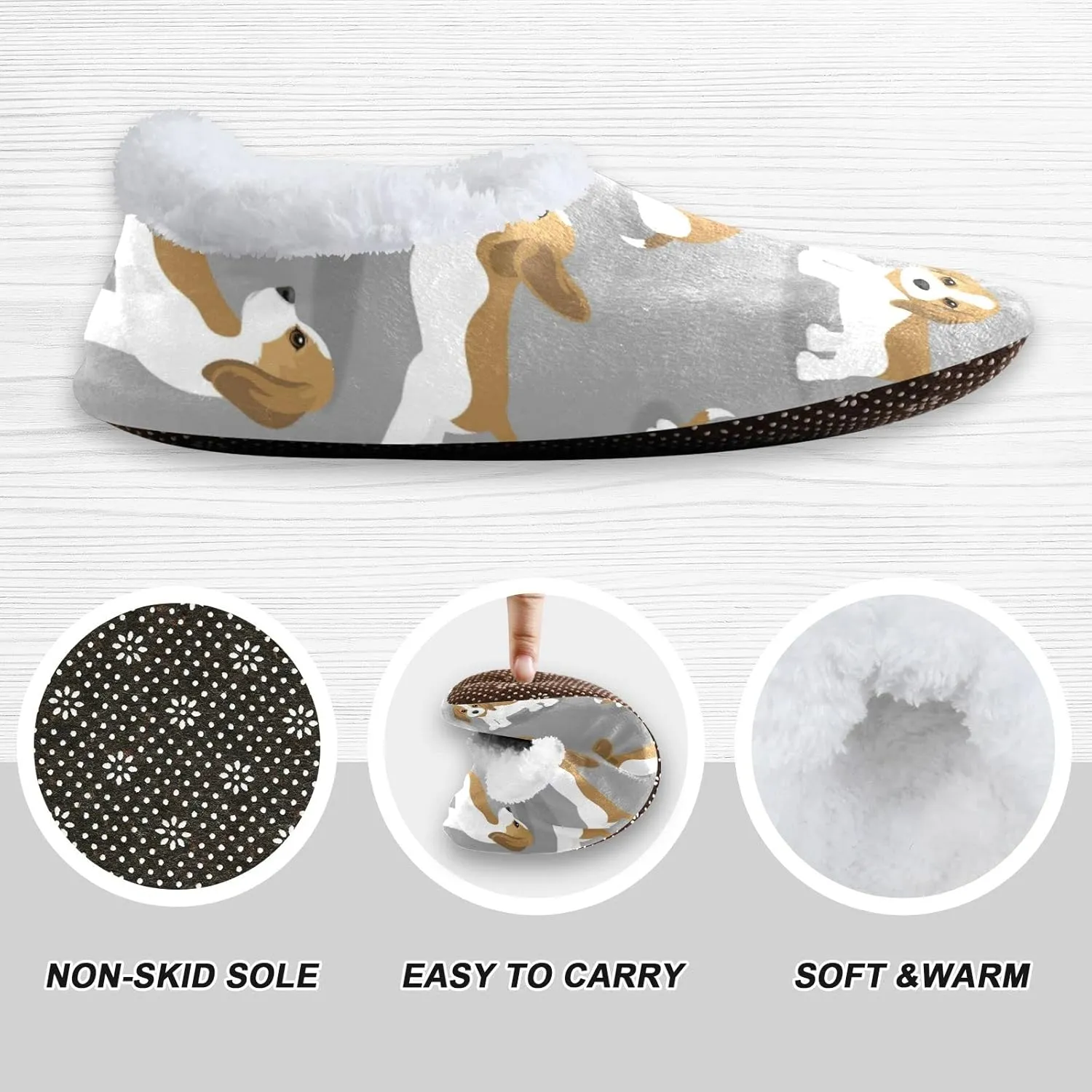 Gredecor Boys Girls Toddler Slippers Home House Slippers Warm Fur Non Slip Plush Indoor Slipper Socks for Kids¡­