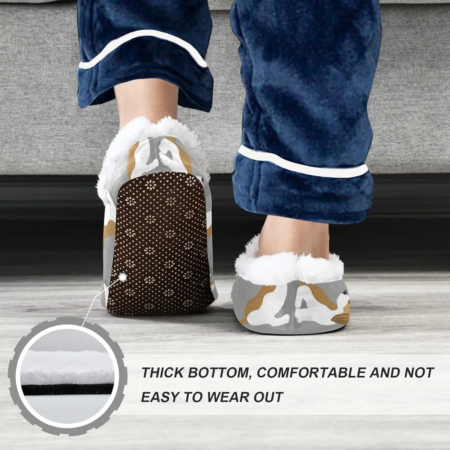 Gredecor Boys Girls Toddler Slippers Home House Slippers Warm Fur Non Slip Plush Indoor Slipper Socks for Kids¡­