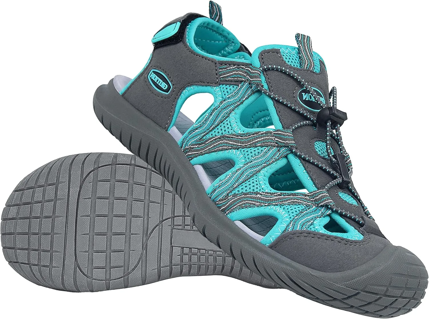 GRITION Hiking Sandals Women Closed Toe, Waterproof Lightweight Adjustable Hiking Athletic Sandals, Breathable For Beach Summer Adventure Comfortable Outdoor Sport