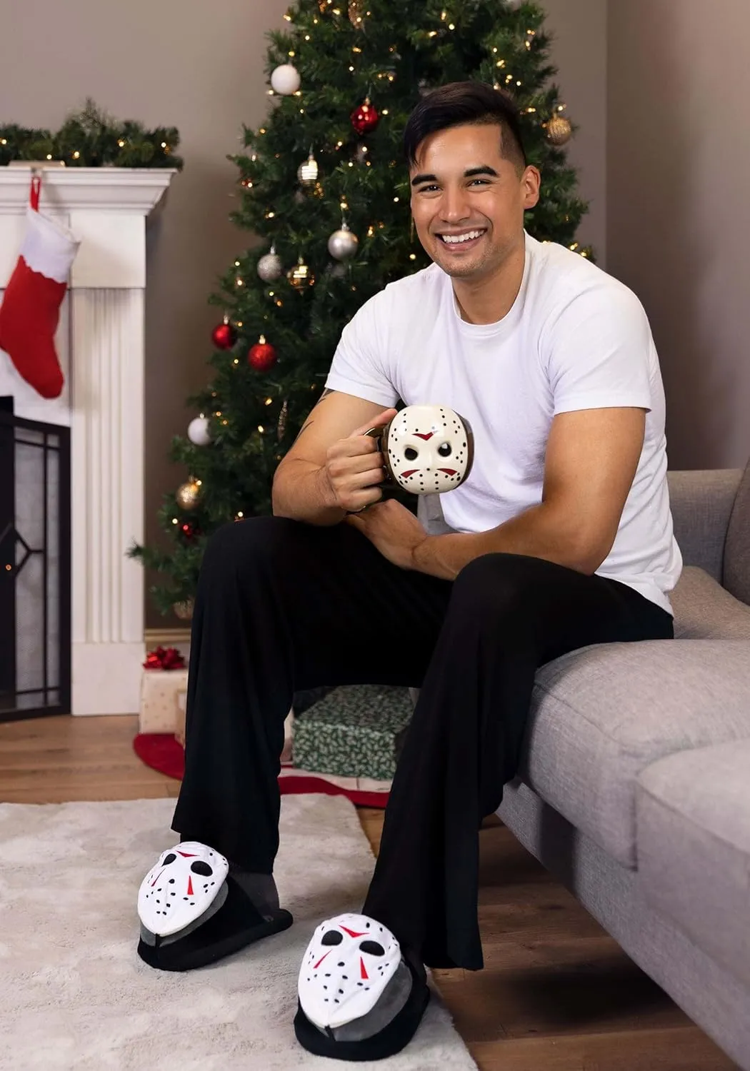 Ground Up Friday the 13th Jason Adult Slippers