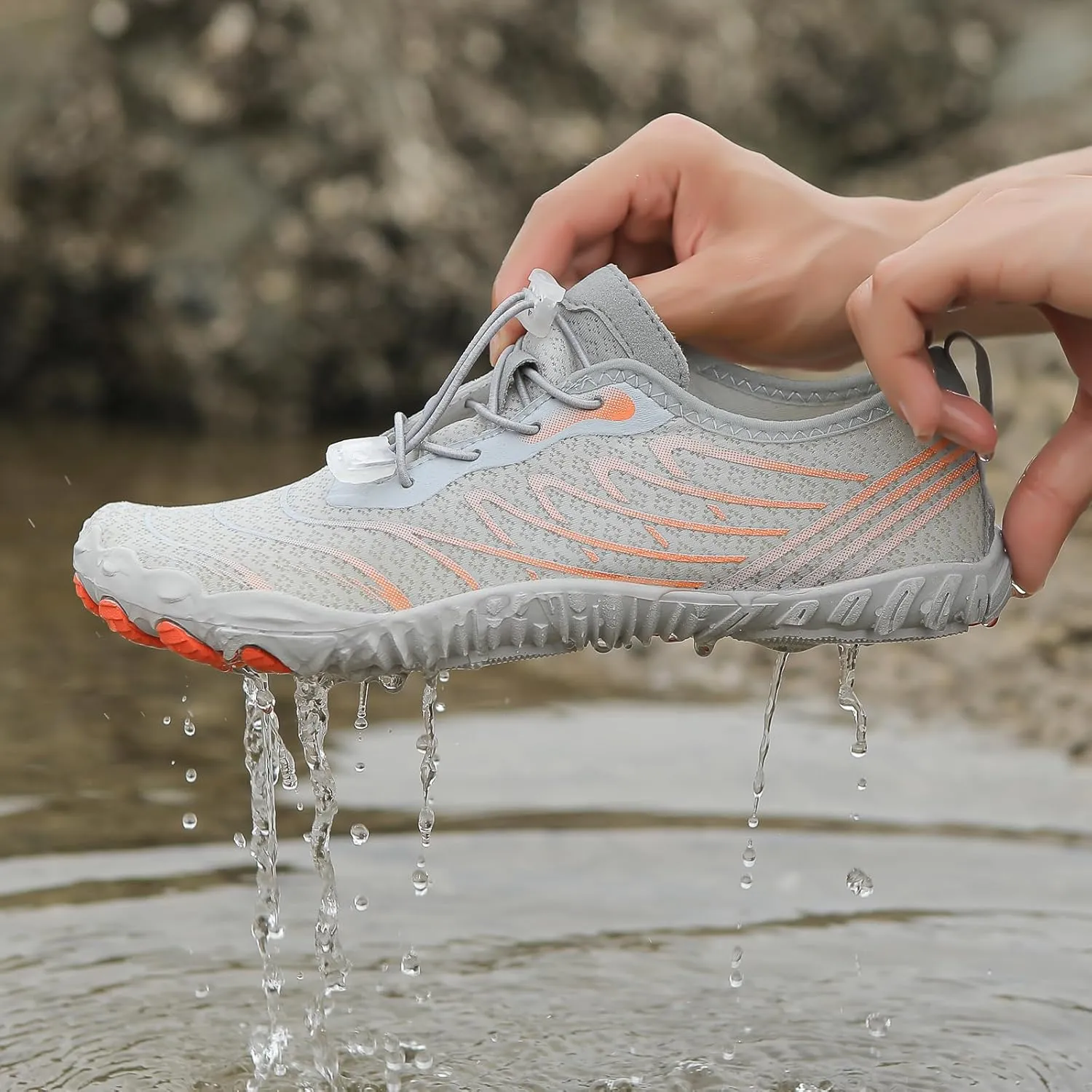 Grounded Footwear, Grounding Shoes with Copper for Women Men, Quick Dry Hiking Sneakers, Breathable Soft Trail Running Shoes for Both Genders