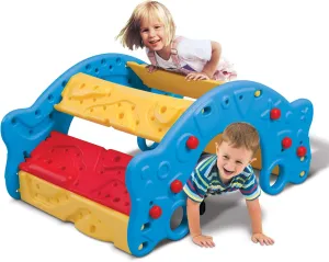 Grow'n Up Qwikflip Climber, 3-in-1 Multi Function 4-Seater Design: Picnic Table, Non-tilt Rocker, and Climbing Trainer, Easy Setup, no Tools Required, Ages 1.5 