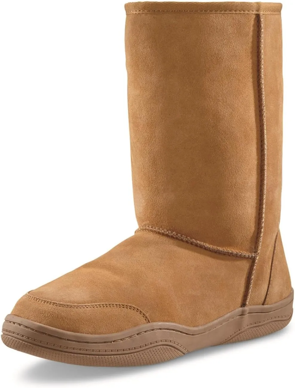 Guide Gear Men’s 10" Suede Slipper Boots, Wool Cozy Cushioned House Shoes