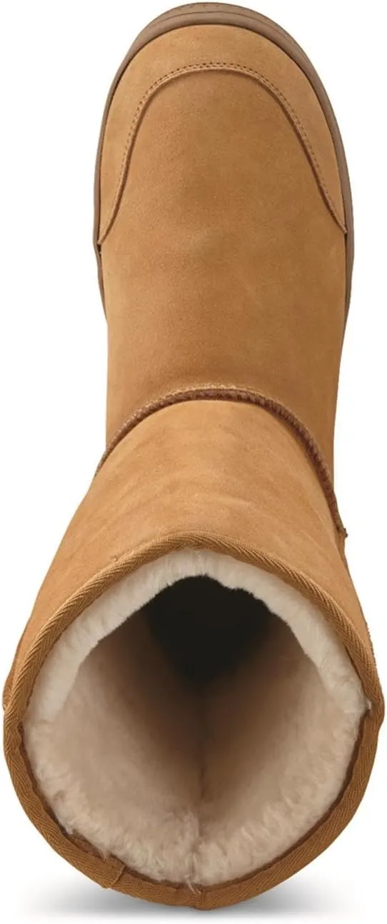 Guide Gear Men’s 10" Suede Slipper Boots, Wool Cozy Cushioned House Shoes