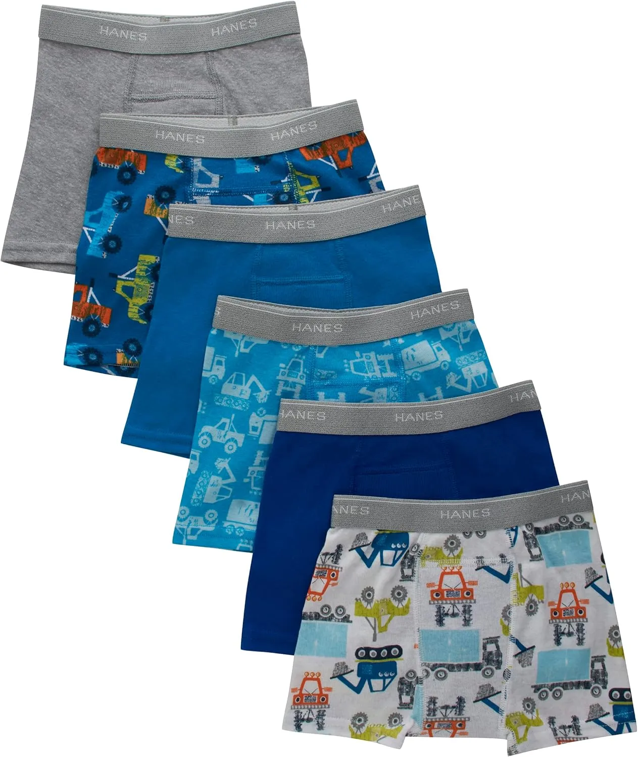 Hanes Boys' Potty Trainer Underwear, Boxer Briefs Available, 6-Pack
