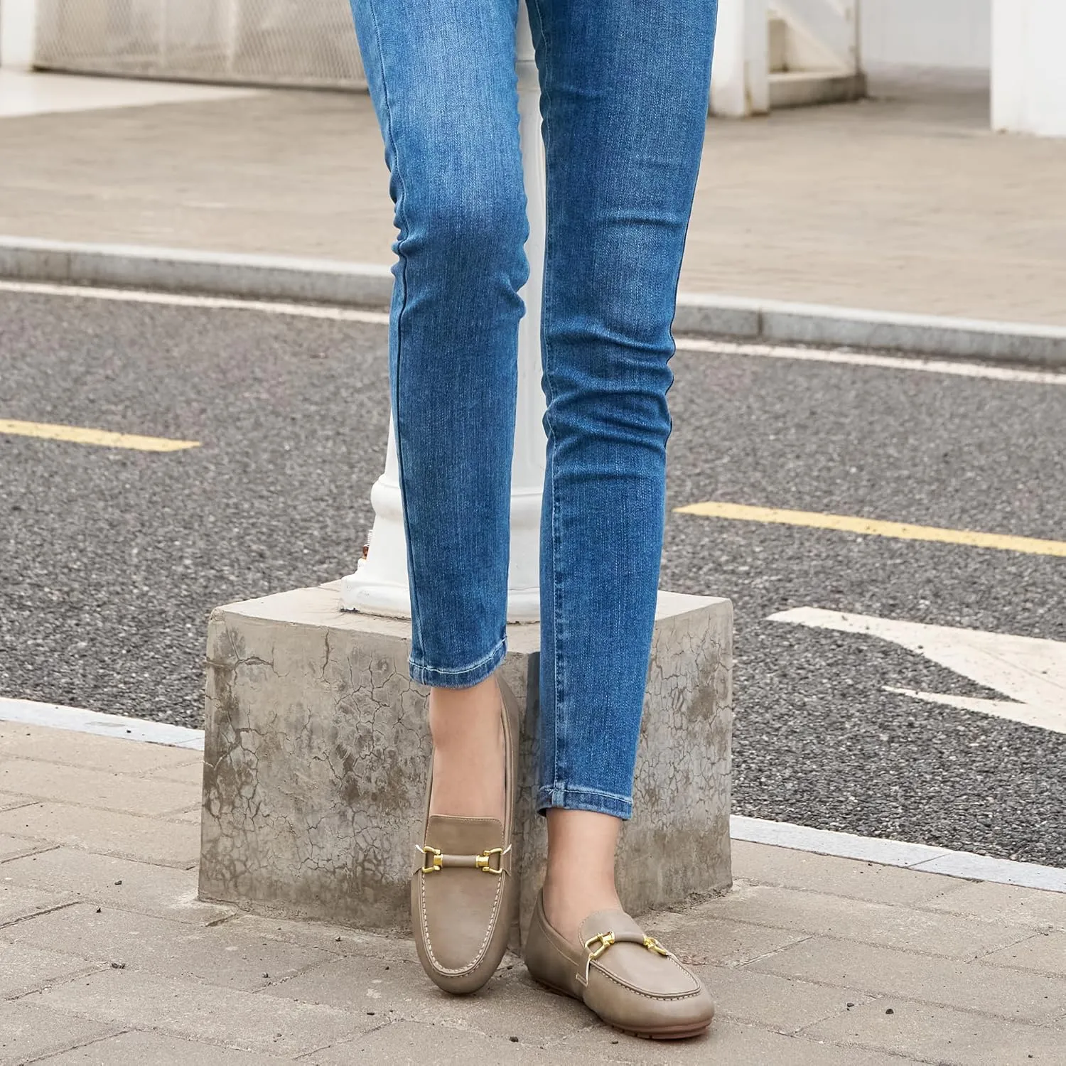 HARENCE Loafers for Women Comfortable Slip On Business Work Flats Shoes Casual Driving Moccasins Penny Loafer