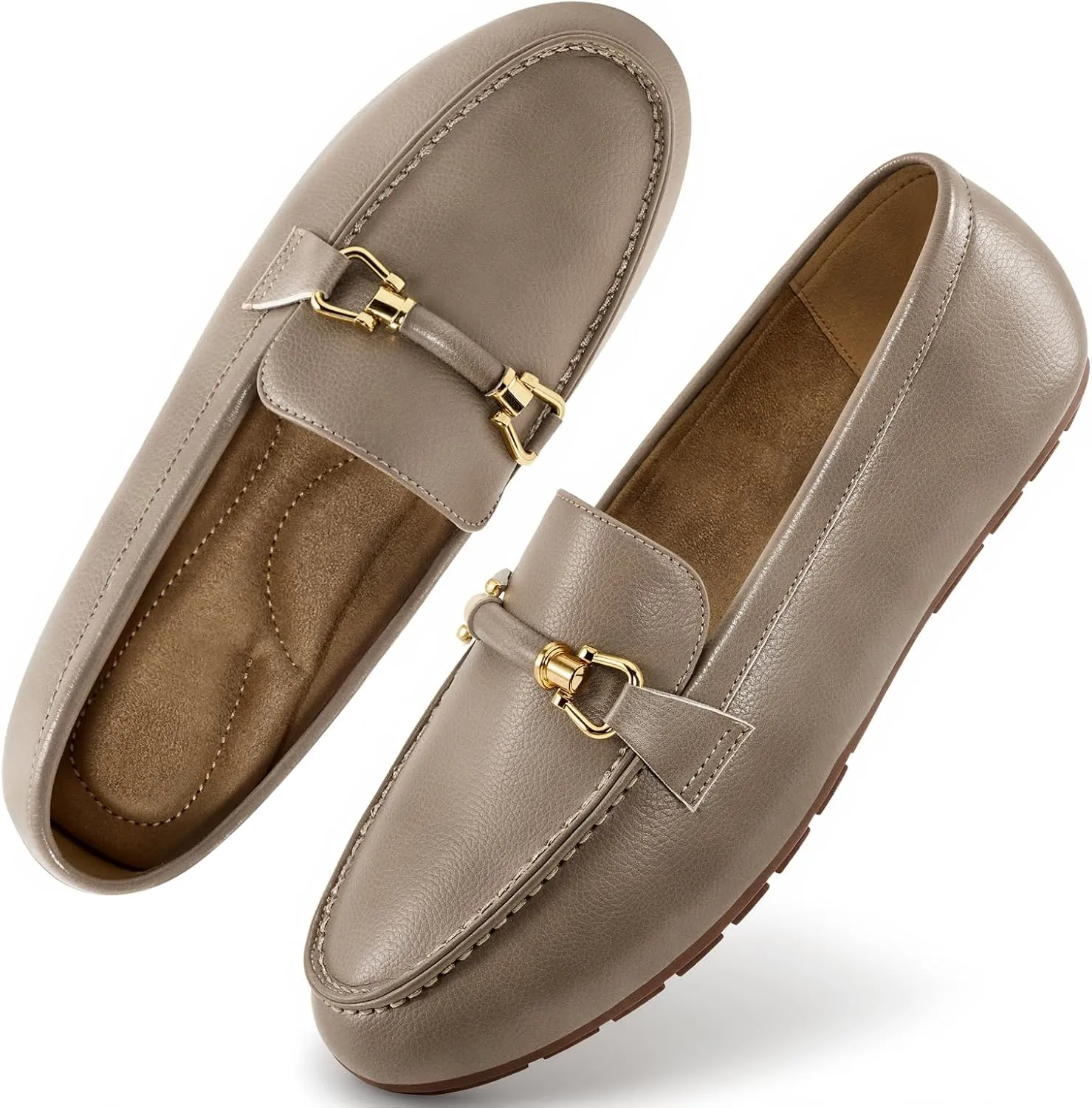 HARENCE Loafers for Women Comfortable Slip On Business Work Flats Shoes Casual Driving Moccasins Penny Loafer