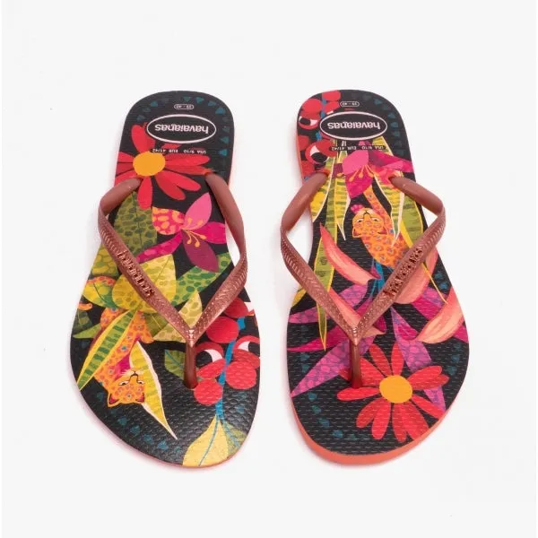 Havaianas HAV SLIM TROPICAL Womens Flip-Flops Salmon