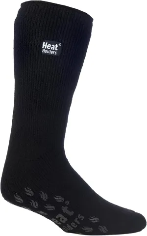 HEAT HOLDERS - Mens Thick 2.3 TOG Non Skid Thermal Slipper Socks with Grippers
