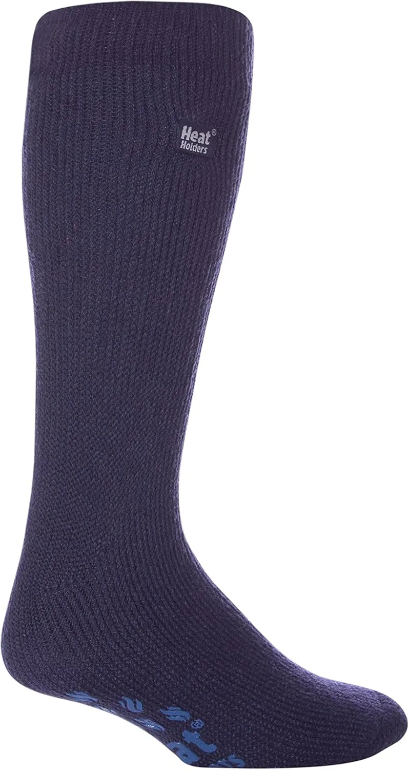 HEAT HOLDERS - Mens Thick 2.3 TOG Non Skid Thermal Slipper Socks with Grippers