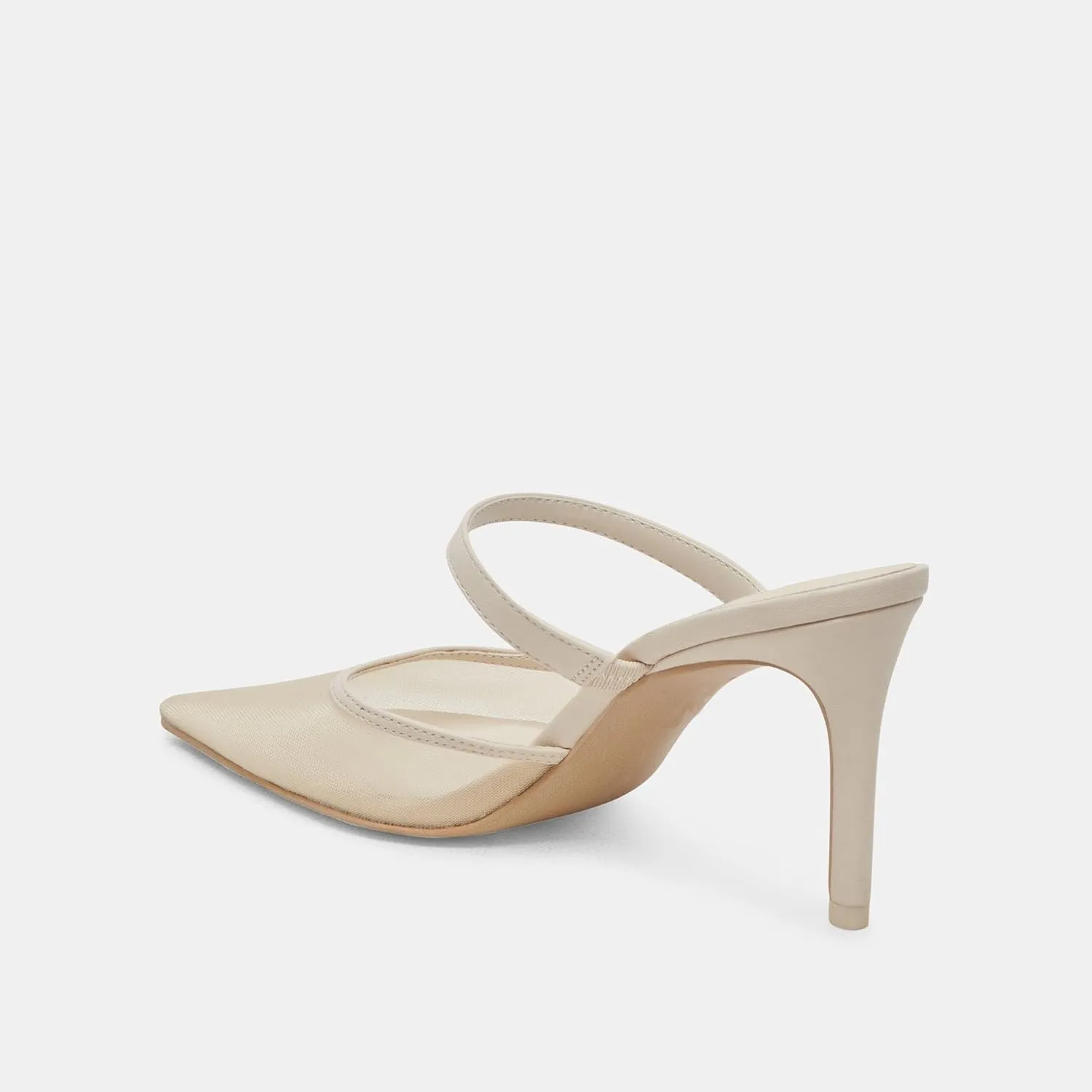 High Heel Mules for Women Closed Pointed Toe Slip On Heeled Mules with Strap Backless Casual Comfortable Dress Mule Heel Pumps
