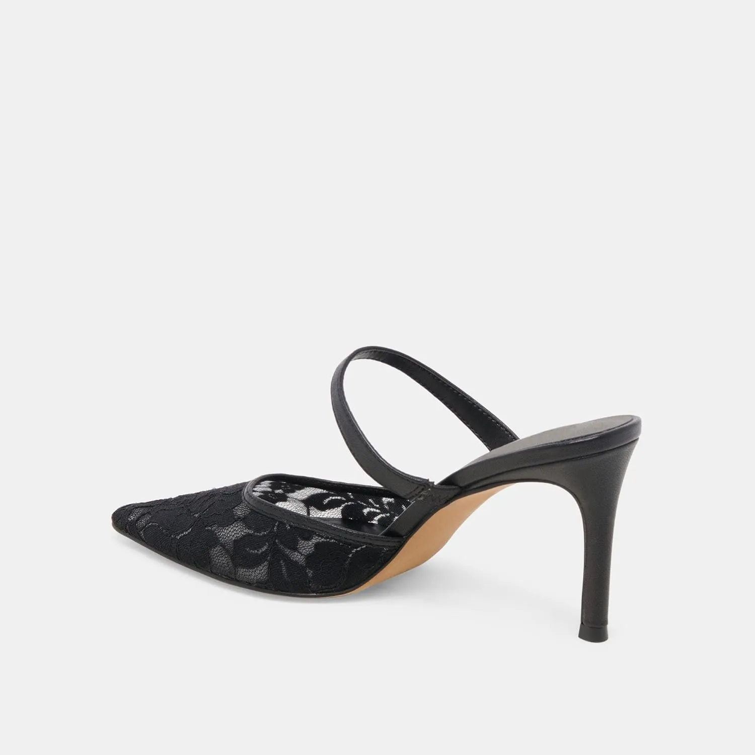 High Heel Mules for Women Closed Pointed Toe Slip On Heeled Mules with Strap Backless Casual Comfortable Dress Mule Heel Pumps