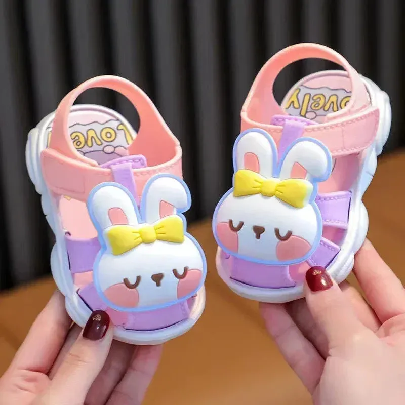 High Quality Comfortable Breathable Baby Children Outdoor Sandals Simple Versatile Cute Cartoon Boys Girls Infants Walking Shoes