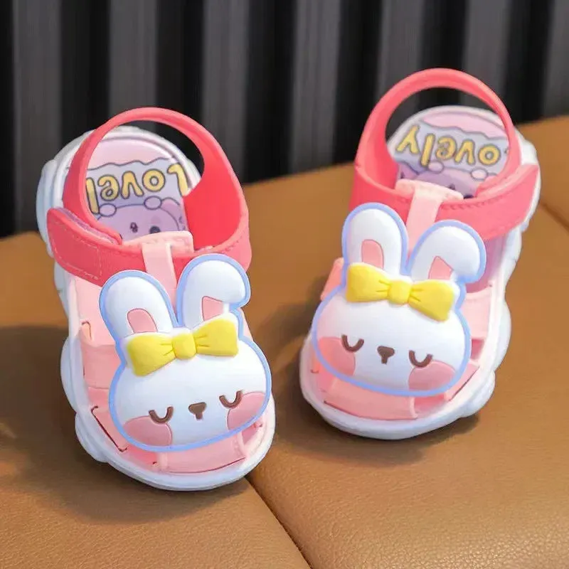 High Quality Comfortable Breathable Baby Children Outdoor Sandals Simple Versatile Cute Cartoon Boys Girls Infants Walking Shoes