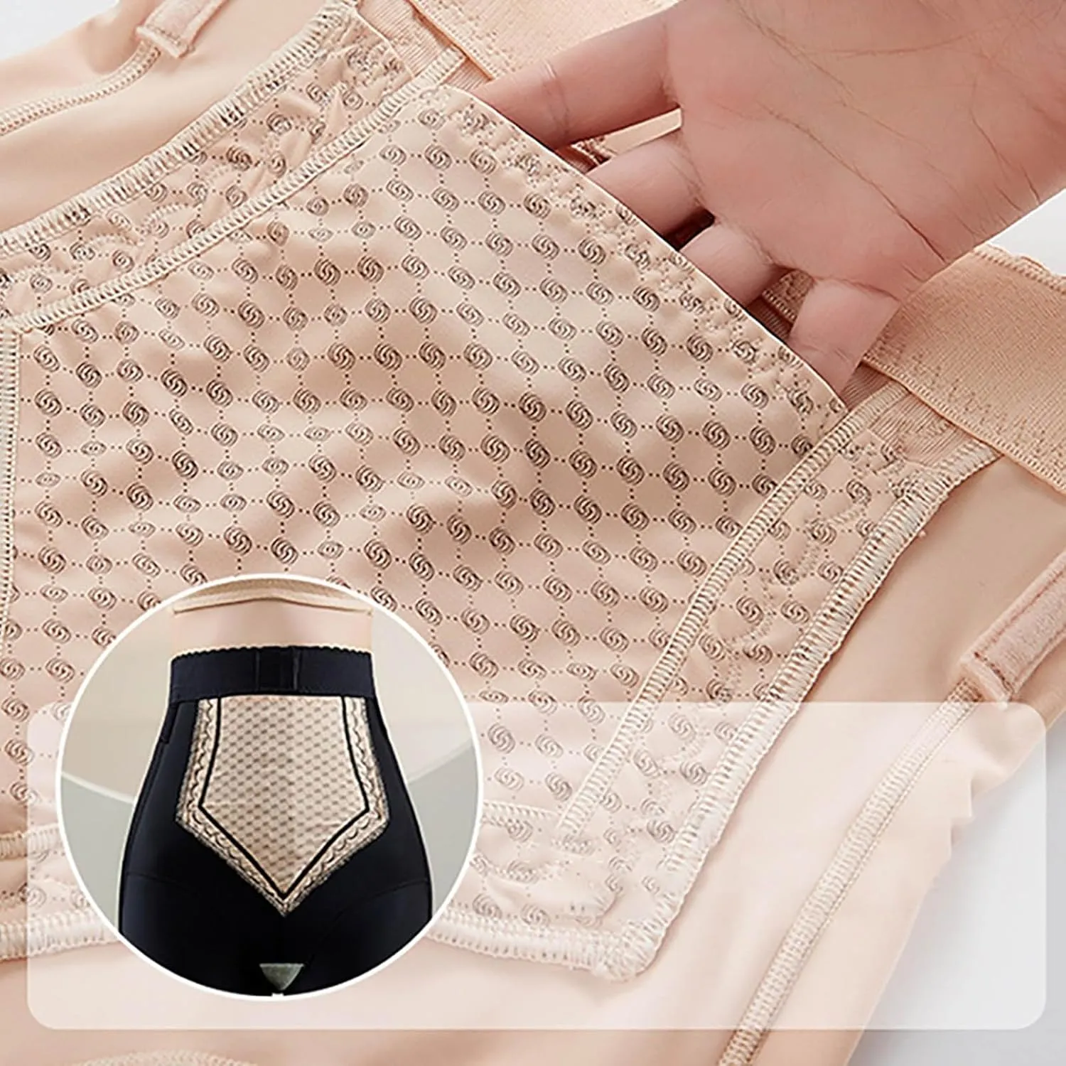 High Waisted Underwear for Women Tummy Control Zip Waist Trainer Shapewear Embroidered Backless Strapless Shapewear